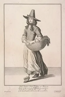 Old Satten Old Taffety or Velvet, Cries of London, (c1688?). Artist: Pierce Tempest