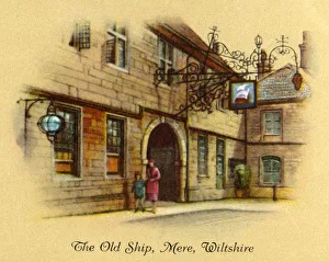Lantern Prints: The Old Ship, Mere, Wiltshire, 1939. Creator: Unknown