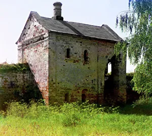 Disrepair Prints: Very old stone building in the garden of the Rostov Kremlin