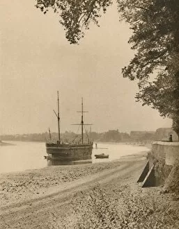 Stork Gallery: The Old Stork at Her Moorings Off Chiswick Mall, c1935. Creator: Unknown