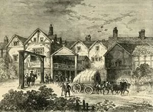 High Street Collection: The Old Tabard Inn, in the Seventeenth Century, (c1878). Creator: Unknown