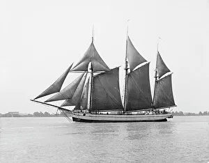 Schooner Prints: An Old time schooner, c1908. Creator: Unknown
