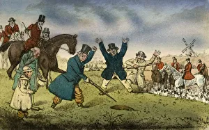 Old Tom, the Veteran Hare, and his Experiences, 1838. Artist: Henry Thomas Alken Old Tom, the Veteran Hare, and his Experiences, 1838. Artist: Henry Thomas Alken