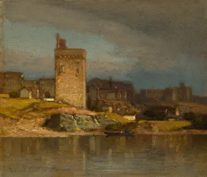 River Rhone Prints: Old Tower at Avignon, c. 1875. Creator: Samuel Colman