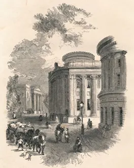 Leeds Prints: Old Town Hall and Commercial Buildings, Leeds, c19th century
