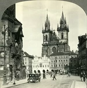 Prague Collection: Old Town Square and Teyn Church, Praha, Czechoslovakia, c1930s. Creator: Unknown