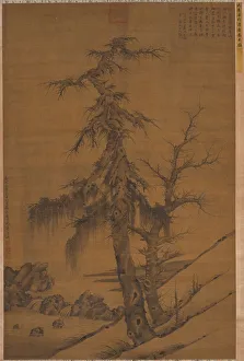 Old Trees by a Cool Spring, 1326. Creator: Li Shixing (Chinese, 1283-1328)