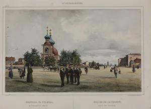 Perrot Prints: The Old Trinity Cathedral (Peters Trinity Cathedral) in Saint Petersburg, 1840s