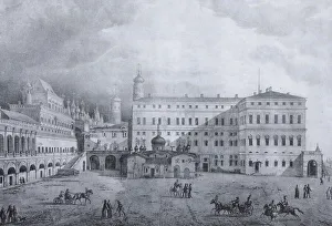 Kremlin Gallery: The old Tsars palace in the Moscow Kremlin, 1825