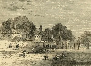 Repair Prints: The Old Turnpike, Kensington, in 1820, (c1876). Creator: Unknown