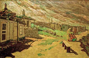 Heinrich 1872 1942 Prints: Old village in the Caucasus, 1940. Creator: Vogeler, Heinrich (1872-1942)