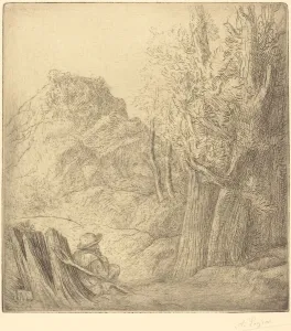 Pitchfork Prints: Old Village (Ville vieille). Creator: Alphonse Legros