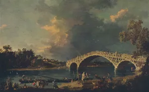 Road Bridge Prints: Old Walton Bridge, 1754. Artist: Canaletto