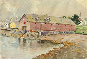 The Old Warehouse, Sitka, ca. 1880-1914. Creator: Theodore J. Richardson The Old Warehouse, Sitka, ca. 1880-1914. Creator: Theodore J. Richardson