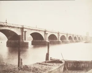 Fox Talbot Prints: Old Waterloo Bridge, London, ca. 1846. Creator: William Henry Fox Talbot
