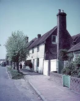 Timber Prints: Old weatherboard house at Burwash, Sussex, c1955. Creator: Arthur Charles Kirby Ware