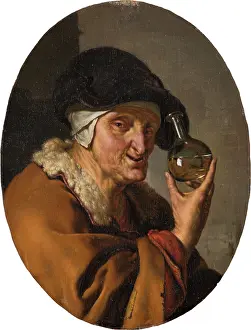 Elderly Woman Prints: Old woman with bottle of urine: 'The Quack', c1680. Creator: Willem van Mieris