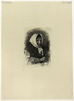 Old Woman Facing Right, 1874. Creator: Antonio Piccinni