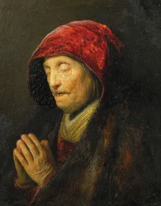 Rembrandt Van Rhijn 1606 1669 Prints: Old Woman Praying, c 1629-1630. Creator: Rembrandt van Rhijn (1606-1669)