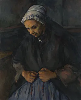 An Old Woman with a Rosary, c. 1895. Artist: Cezanne, Paul (1839-1906)