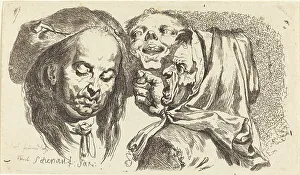 Scolding Prints: Old Woman Scolding a Man, 1765. Creator: Johann Eleazar Schenau