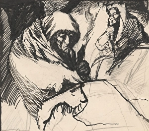 Unhappy Prints: Two old women, 1940-1944. Creator: Jan Novak