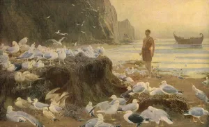 Briton Riviere Gallery: An Old World Wanderer, 1887, (c1930). Creator: Briton Riviere