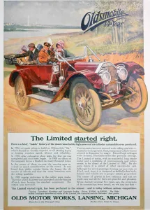 General Motors Prints: Oldsmobile car advert, 1911