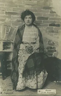 Olga Leonardovna Knipper-Chekhova as Nastya in the play The Lower Depths by M. Gorky, 1902. Creator: Anonymous. Olga Leonardovna Knipper-Chekhova as Nastya in the play The Lower Depths by M. Gorky, 1902. Creator: Anonymous