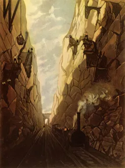 Train Collection: Olive Mount Cutting on the Liverpool and Manchester Railway, 1831, (1945). Creator