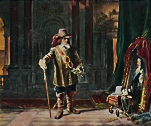 Oliver Cromwell 1599-1658. - Gemalde von Schrader, 1934