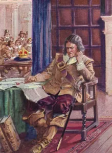 Cromwell Prints: Oliver Cromwell (1599-1658) refusing the Crown, 1937
