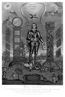 Oliver Cromwell, English soldier and statesman, (1816). Artist: Charles Turner