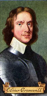 Robert Walker Prints: Oliver Cromwell, taken from a series of cigarette cards, 1935