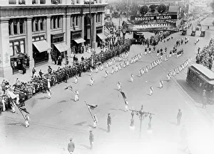 Wilson Thomas Woodrow Prints: Olympic parade, 1912. Creator: Bain News Service