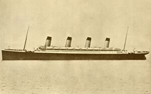 White Star Line Gallery: The Olympic (White Star Line) At Sea, c1930. Creator: Unknown