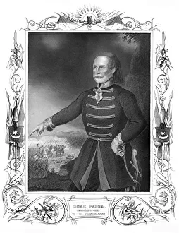 Ottoman Prints: Omar Pasha, 19th century Commander in Chief of the Turkish army. Artist: DJ Pound