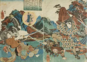 Omatsu at Kasamatsu Pass (image 1 of 2), c1850. Creator: Utagawa Yoshitora