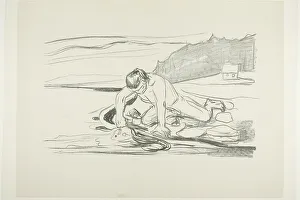 Munch Edvard Prints: Omega's Death, 1908/09. Creator: Edvard Munch