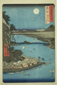 Shingon Prints: Omi Province: Lake Biwa and Ishiyama Temple (Omi)