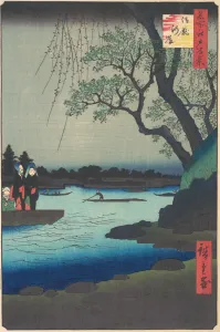 Prostitutes Prints: Ommayagashi, Sumida River, ca. 1857. ca. 1857. Creator: Ando Hiroshige
