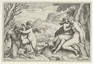 Agostino Carracci Collection: Omnia Vincit Amor, 1599. Creator: Agostino Carracci