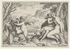 Romance Prints: Omnia Vincit Amor, 1599. Creator: Agostino Carracci