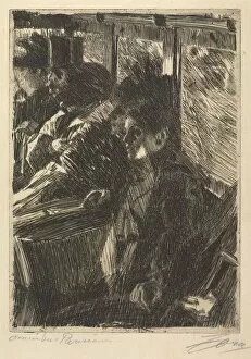 Omnibus, 1892. Creator: Anders Zorn (Swedish, 1860-1920)