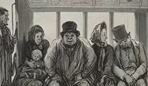 Honoredaumier French Gallery: The Omnibus: Interior of the Omnibus. Creator: Honore Daumier (French, 1808-1879)