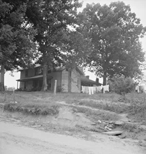 Lawn Gallery: The one-and-a-half story part of this house was... Person County, North Carolina, 1939