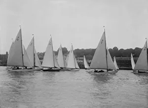 The One-Design Solent Sunbeams Joy, Mayfly, Wimsey and Sally racing, 1927