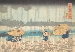 Umbrella Prints: Onmayagashi in Edo, 1830-44. Creator: Utagawa Kuniyoshi