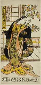 Nishimura Shigenobu Prints: Ono no Komachi, from A Set of Three Beauties (Bijin sanpukutsui), c. 1720s