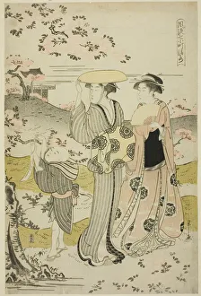 Ono no Komachi Visiting Kiyomizu Temple, about 1788. Creator: Hosoda Eishi